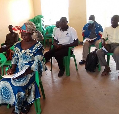 Meeting stakeholders at the office of Hope Vineyard Foundation Uganda